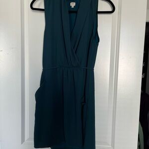 Aritzia Teal Sleeveless Mini Dress